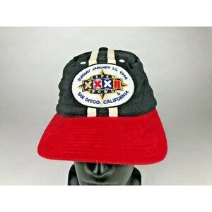 Pro Player Black Red Super Bowl XXXI Official Beer Fit All Snapback Cap‎ Size OS